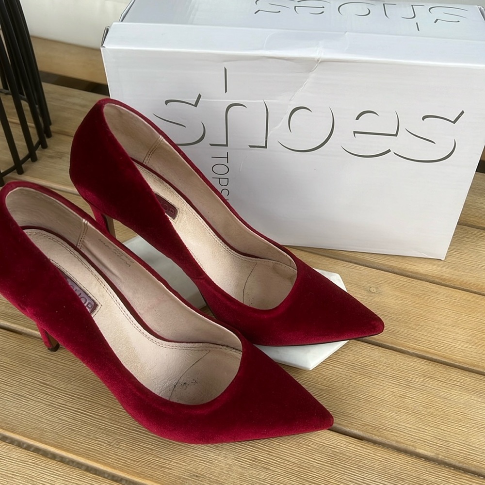 Topshop grammar red heel